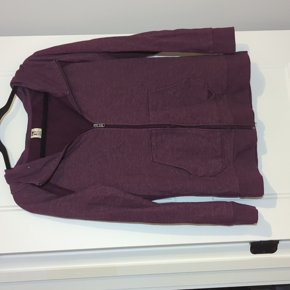 Roxy hoodie drawstring zipp- up purple surf Casual Sportswear lounge size M - Picture 1 of 4